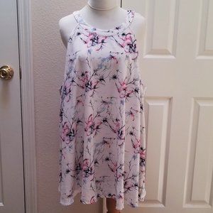 Torrid Ivory Floral Gauze Tank 3x